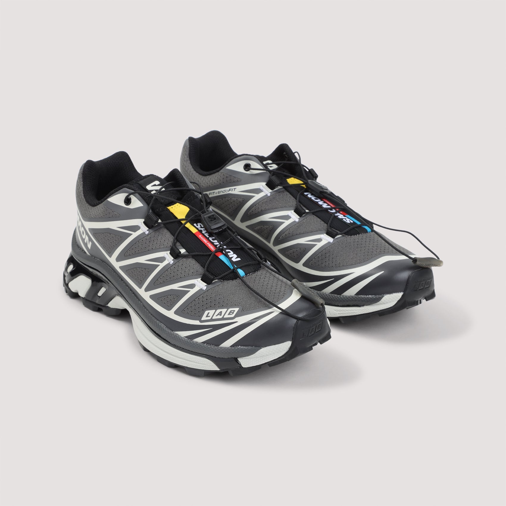 Salomon Grey Xt-6 Textile Sneakers