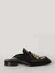 Loewe Loewe Black Leather Loafer Mule