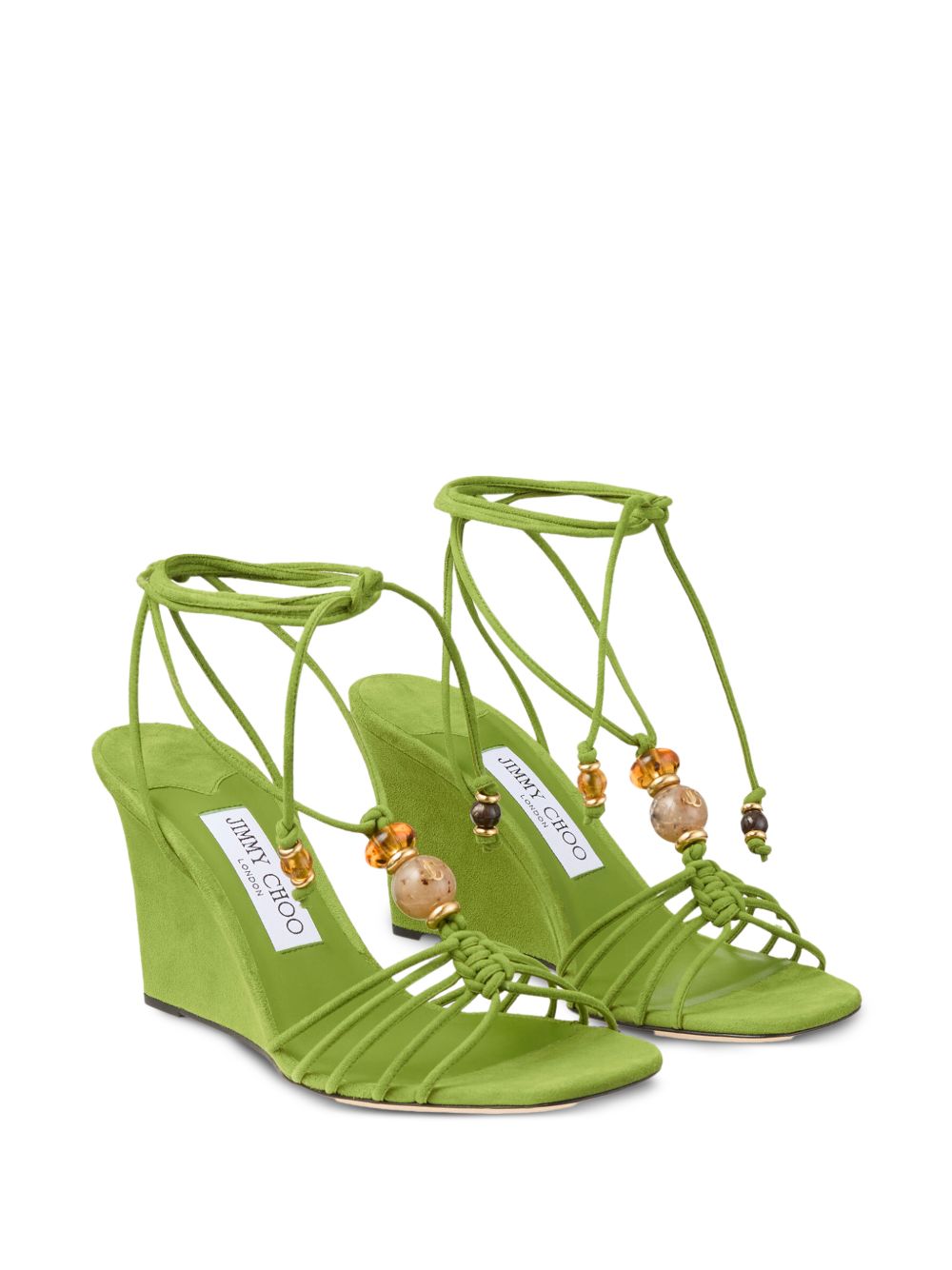 Jimmy Choo Lova Suede Leather Wedge Sandals