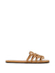 Loewe Petal Anagram Leather Flat Sandals