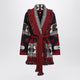Alanui Cardigan Icon Jacquard In Navy Blue Cashmere