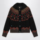 Alanui Black Jacquard Wool Cardigan