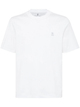 Brunello Cucinelli White Brunello Cucinelli Men's Premium Cotton Crew-Neck T-Shirt Featuring An Embroidered Solomeo Chest Logo