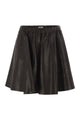 Brunello Cucinelli Dark Brown Brunello Cucinelli Flared Mini Circle Skirt Crafted In Polished Nappa Leather