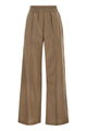 Brunello Cucinelli Wide-Leg Trousers In Cotton And Nylon Poplin With Elasticated Waistband