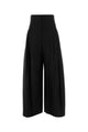 Brunello Cucinelli Black Cotton Blend Palazzo Pant