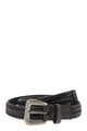 Brunello Cucinelli Braided Stretch Leather Belt With Eco Finish Brass Buckle