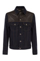 Brunello Cucinelli Cotton Denim Jacket With Leather Details