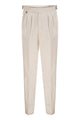 Brunello Cucinelli Tailored Cotton Trousers With Pleats And Side Adjusters