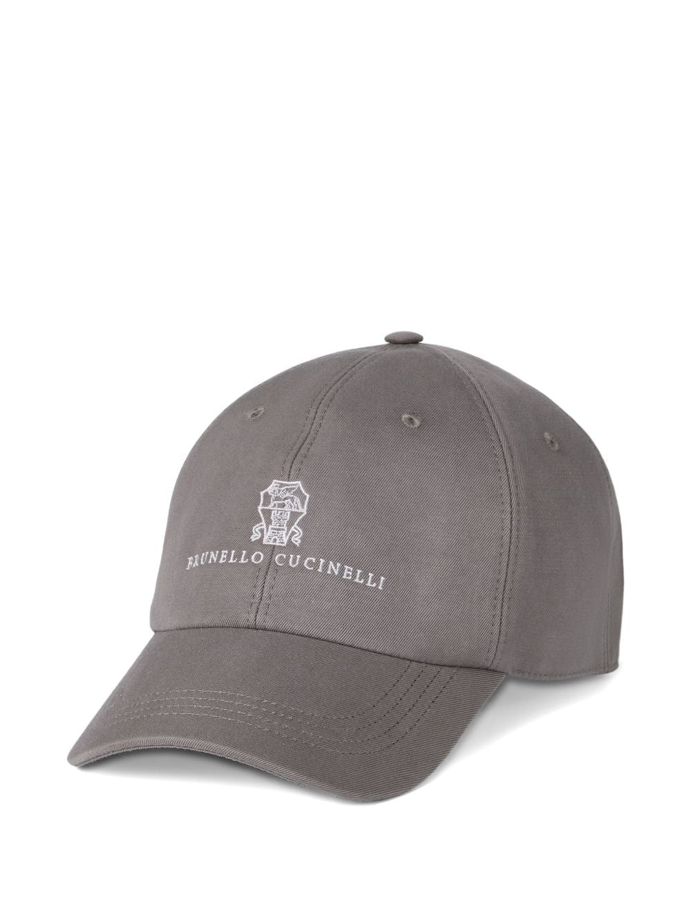 Brunello Cucinelli Baseball Cap In Garment-Dyed Twisted Cotton Gabardine With Embroidered Logo