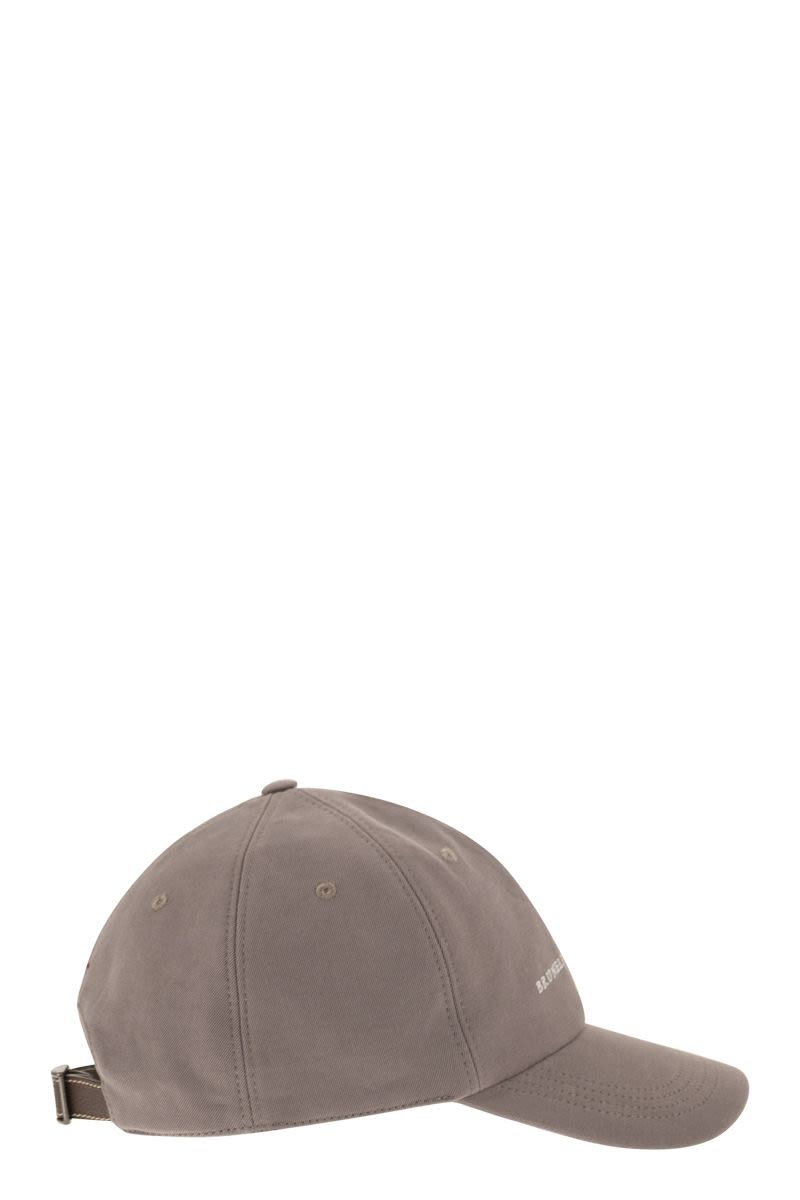 Brunello Cucinelli Baseball Cap In Garment-Dyed Twisted Cotton Gabardine With Embroidered Logo