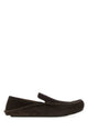 Loewe Dark Brown Suede Rambla Loafers