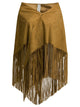 Furling By Giani Brown Goat Suede Scarf