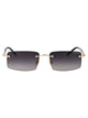 Montblanc Gold-Gold-Grey Metal Sunglasses