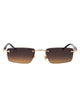 Montblanc Gold-Black-Orange Metal Sunglasses