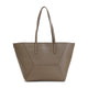 Brunello Cucinelli Mud Brown Grained Leather Duo Medium Bag