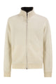 Herno Pure Wool Knit Jacket With High Collar And Faux Fur Lining