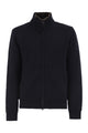 Herno Pure Wool Knit Jacket With High Collar And Faux Fur Lining