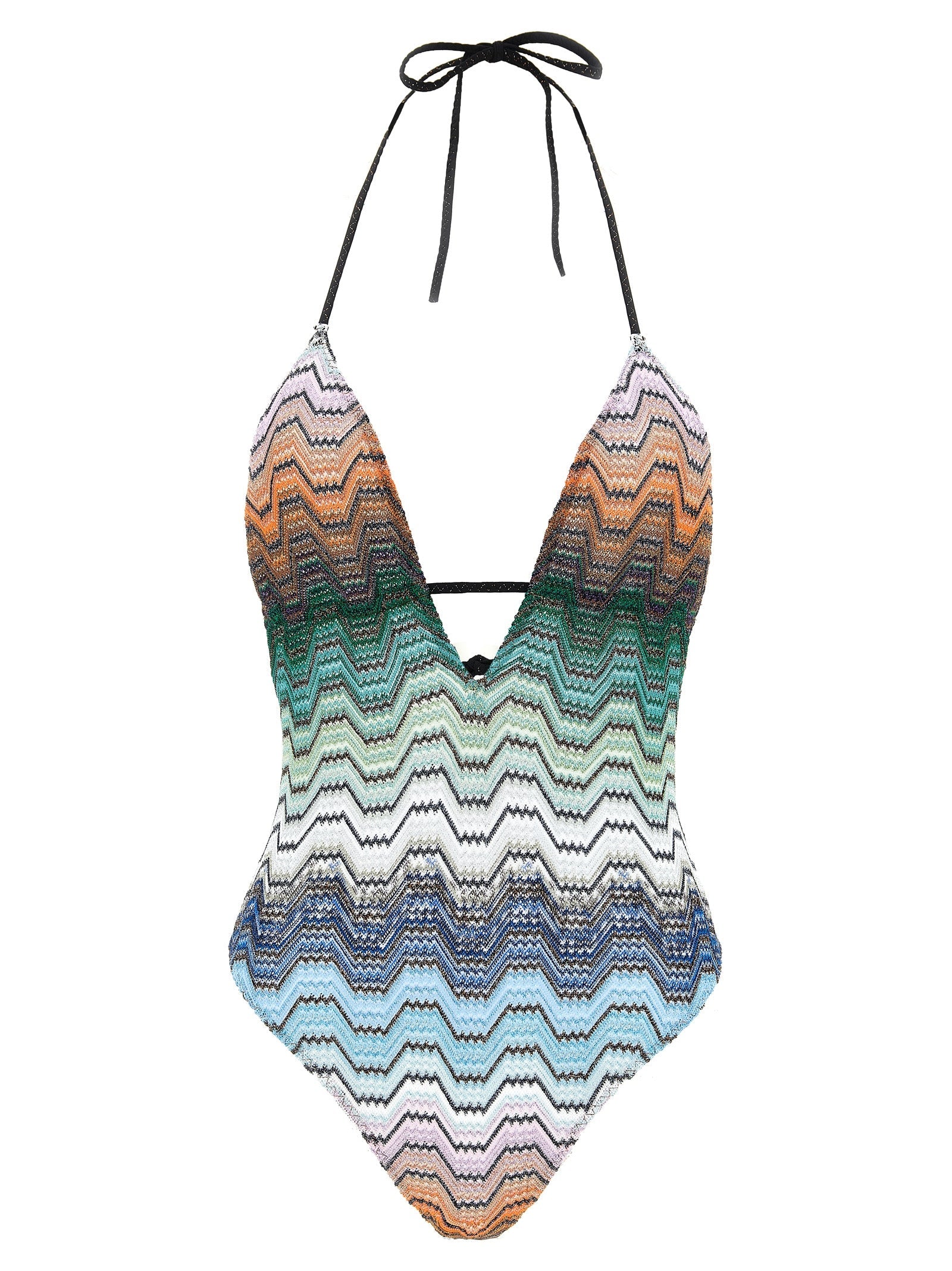 Missoni Greek Pattern One-Piece Swimsuit