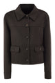 Brunello Cucinelli Cropped Cashmere Jacket With Monili Detail At The Back