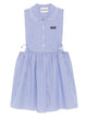 Miu Miu Embroidered Cotton Mini Dress