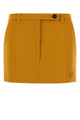 Miu Miu Pastel Orange Stretch Viscose Blend Mini Skirt
