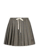 Miu Miu Check Pleated Mini Skirt