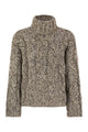 Brunello Cucinelli Soft Wool, Cashmere And Mohair Turtleneck Sweater With Braided Design
