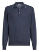 Brunello Cucinelli Cashmere Silk Hemp Polo Shirt