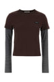 Miu Miu Brown Cotton T-Shirt