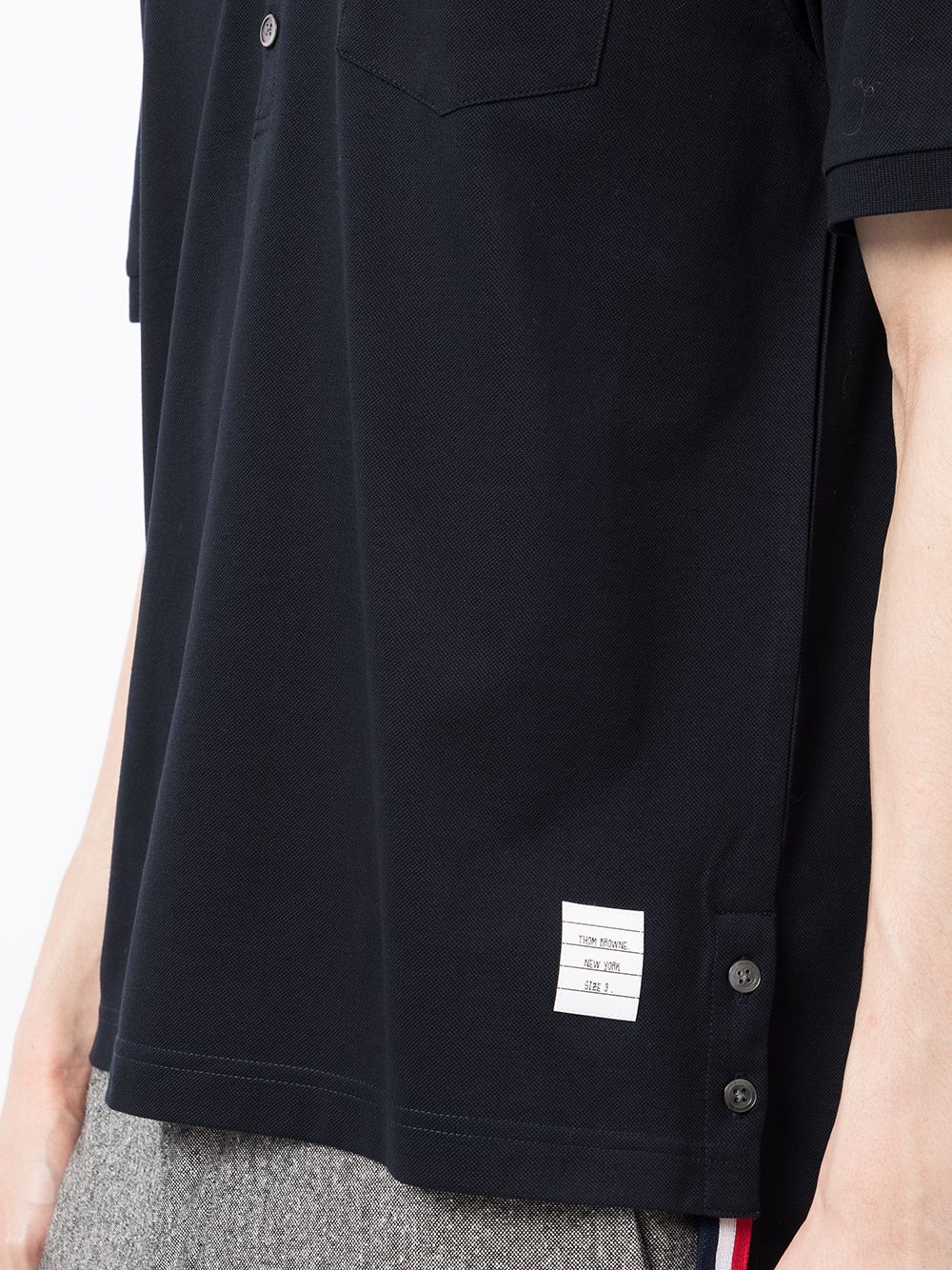 Thom Browne Thom Browne Mercerized Piqué Polo