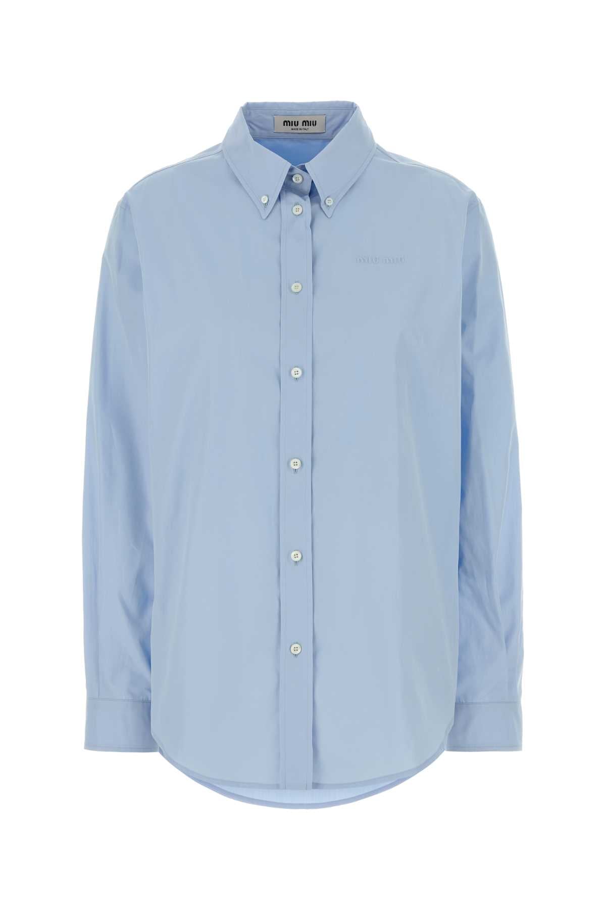 Miu Miu Light-Blue Poplin Shirt