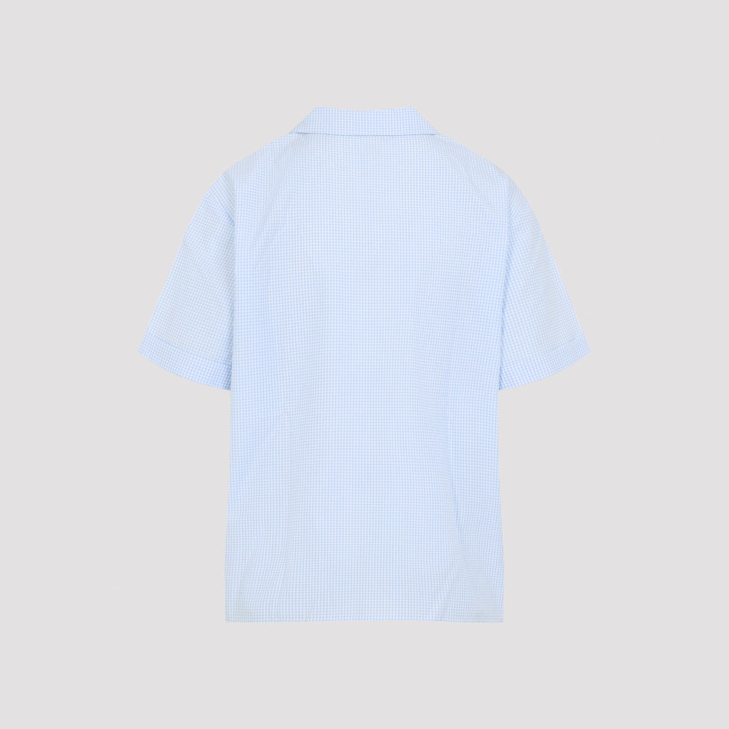 Miu Miu Bianco Cielo Short-Sleeve Shirt