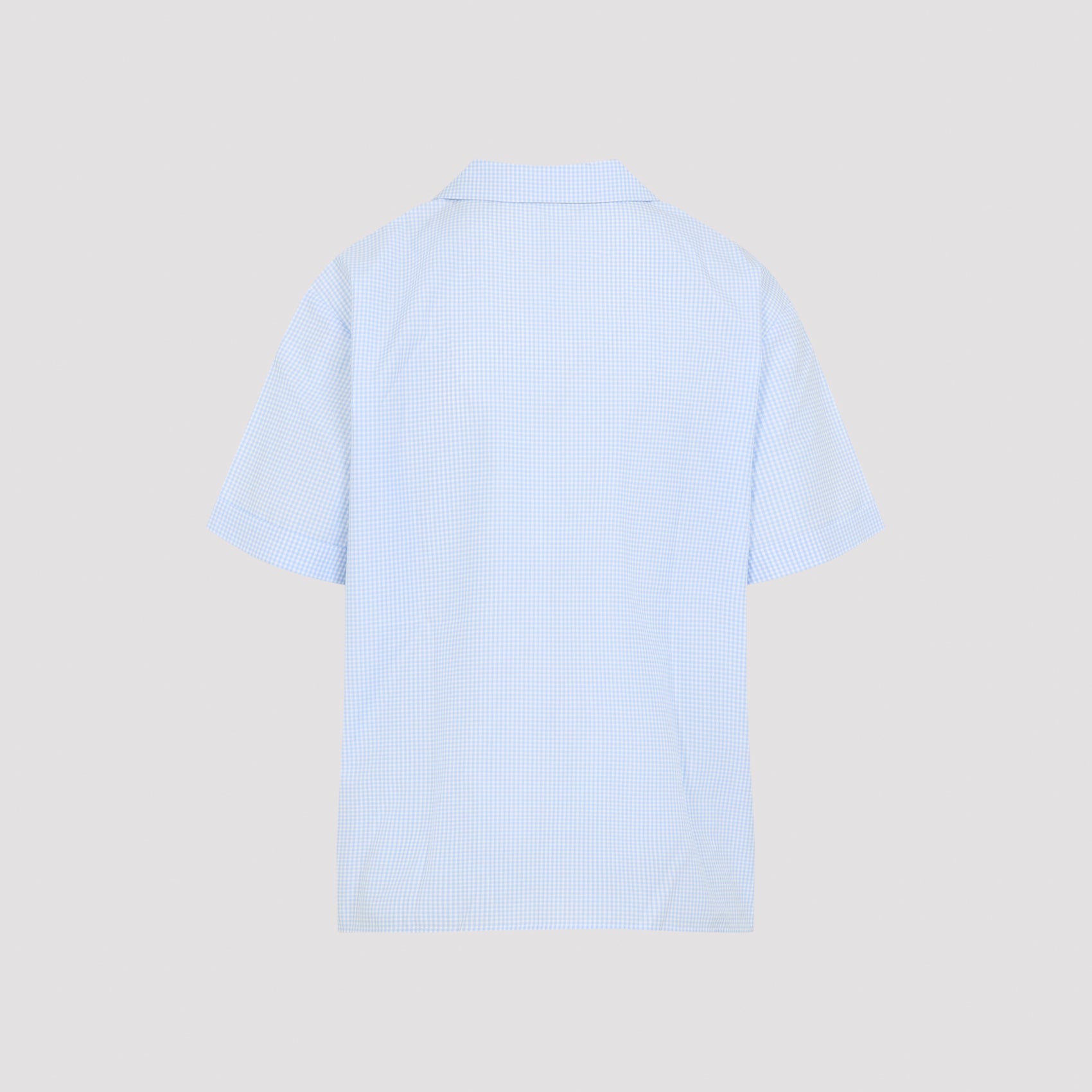 Miu Miu Bianco Cielo Short-Sleeve Shirt