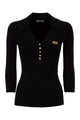 Elisabetta Franchi Micro-Cable Knit Polo Shirt