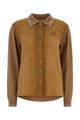 Miu Miu Camel Wool And Suede Cardigan