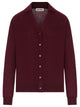 Miu Miu Burgundy Wool Cardigan