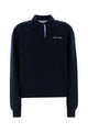 Miu Miu Midnight Blue Cashmere Polo Shirt