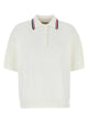 Miu Miu White Stretch Terry Fabric Polo Shirt