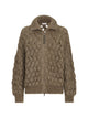 Brunello Cucinelli Brown Brunello Cucinelli Mohair-Blend Dazzling Waves Cardigan Featuring Micro-Sequins And A Two-Way Zip.