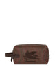 Etro Brown Leather Pouch Arnica