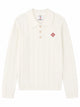 Casablanca Boucle Long Sleeve Polo