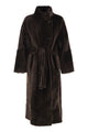 Brunello Cucinelli Long Shearling Coat With Belt