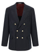 Brunello Cucinelli Silk Twill And Linen Délavé Blazer