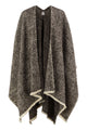 Brunello Cucinelli Herringbone Wool, Cashmere And Alpaca Cape