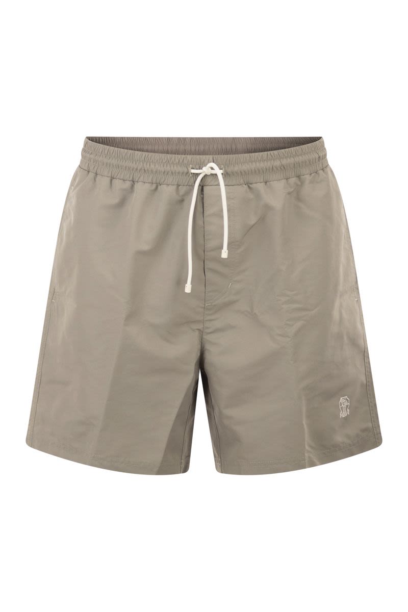 Brunello Cucinelli Swimming Costume With Elastic And Drawstring