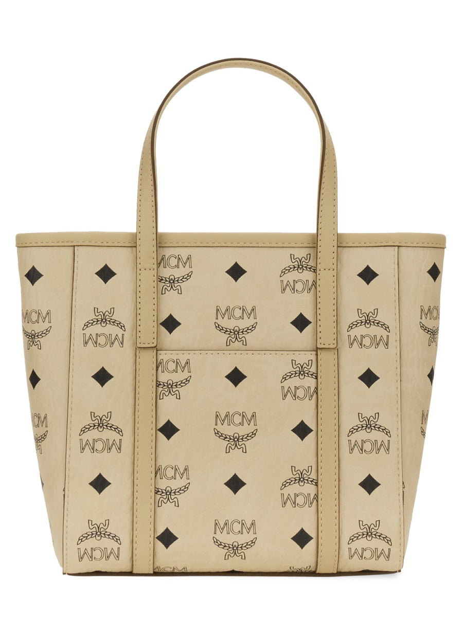 Mcm Printed Canvas Mini Tony Handbag