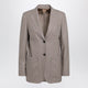 Max Mara Singlebreasted Jacket In Dark Khaki Cashmere Foulé