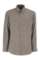 Brunello Cucinelli Cotton And Lyocell Button-Down Shirt