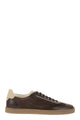 Brunello Cucinelli Low-Top Leather And Suede Sneakers With Contrasting Details